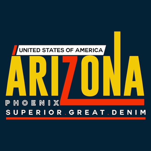 Design de ilustração de tipografia vector arizona