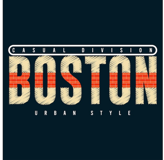 Design de ilustração de tipografia vector boston