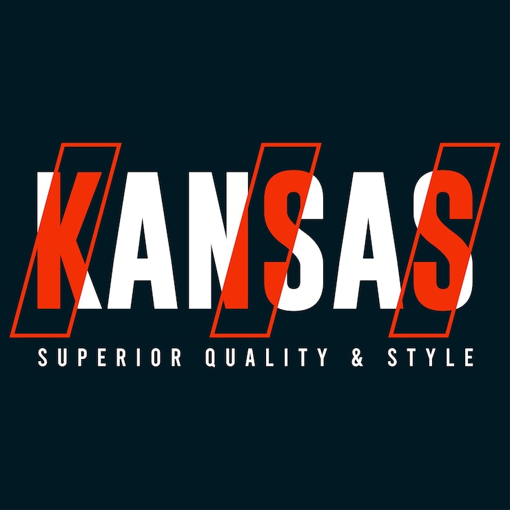 design de ilustração de tipografia vector kansas