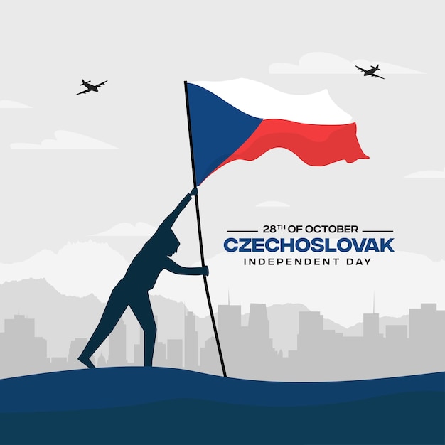 Design de ilustração do Dia da Independência da Tchecoslováquia