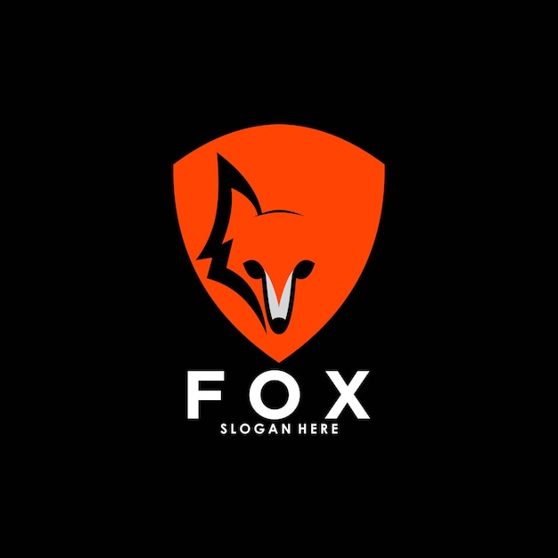 Design de ilustração do logotipo da Fox com vetor premium de conceito criativo