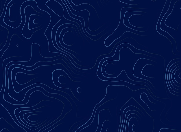 Design de ilustração do mapa topográfico azul