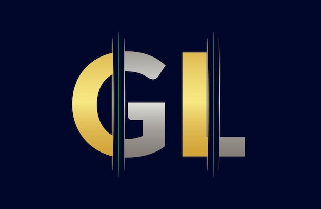 Design de ilustração do modelo de logotipo da letra gl