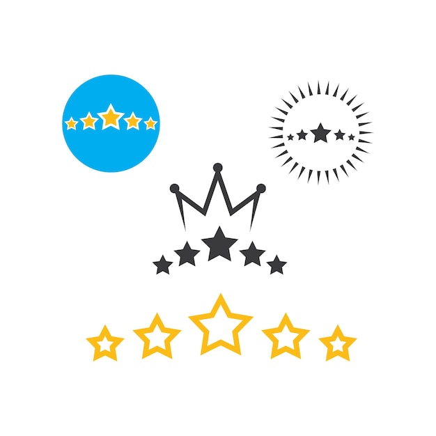 Design de ilustração vetorial de 5 estrelas