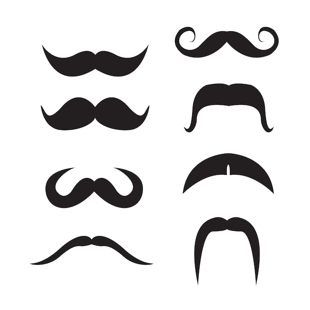 design de ilustração vetorial de bigode do dia internacional dos homens