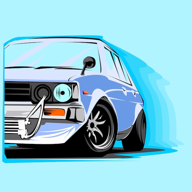 design de ilustração vetorial de conceito de carro esporte