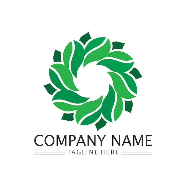 Design de ilustração vetorial de ícone de logotipo de árvoreSilhueta vetorial de modelos de árvore de logotipo de árvore e ilustração de design de árvore de vida de raízes
