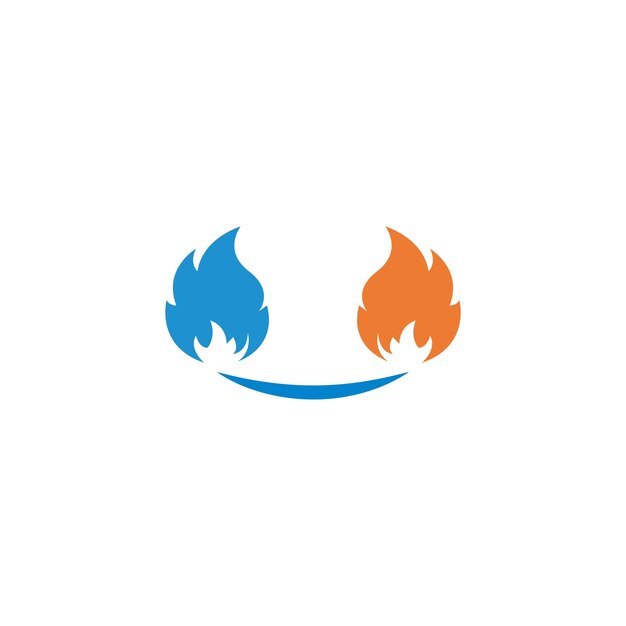 Design de ilustração vetorial de ícone de logotipo de chama de fogo