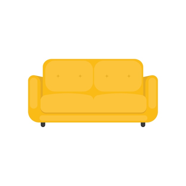 Design de ilustração vetorial de ícone de sofá