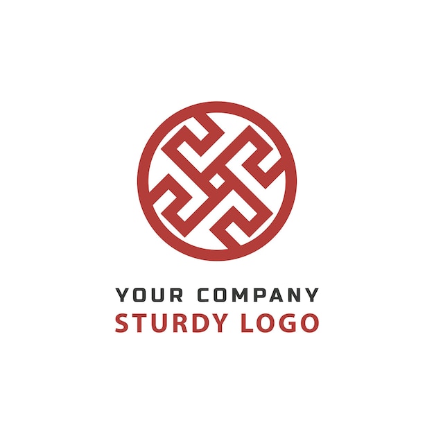 Design de ilustração vetorial de logotipo conceito abstrato de logotipo resistente