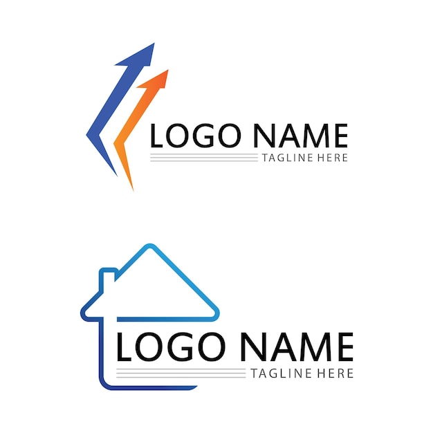 Design de ilustração vetorial de logotipo de construçãomodelo de logotipo imobiliário ícone de símbolo de logotipo