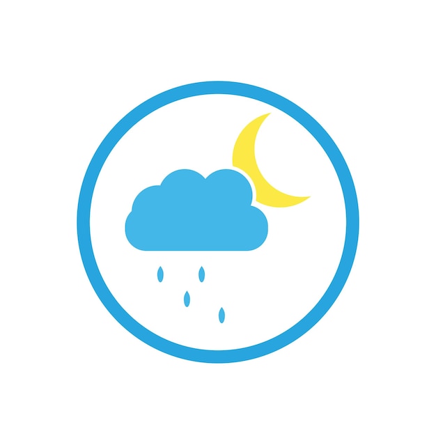 Design de ilustração vetorial de logotipo de ícone de gotas de chuva