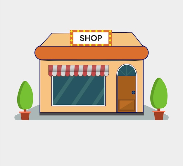 Design de ilustração vetorial de loja