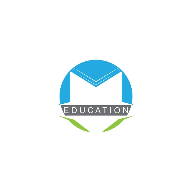 Design de ilustração vetorial de modelo de logotipo de educação