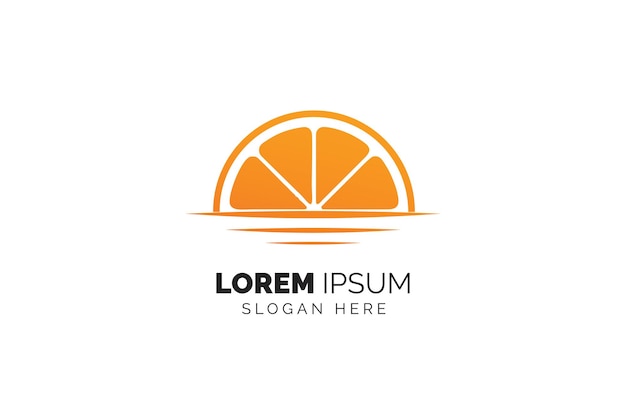 Vetor design de ilustração vetorial de modelo de logotipo laranja