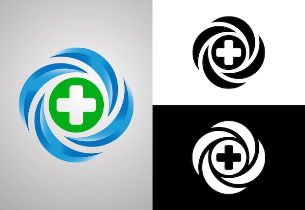 Design de ilustração vetorial de modelo de logotipo médico de saúde ícone médico