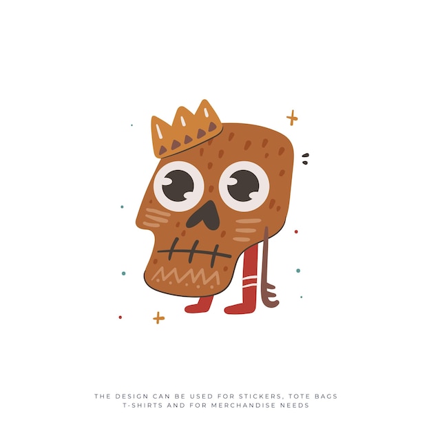 design de ilustração vetorial de monstro fofo colorido
