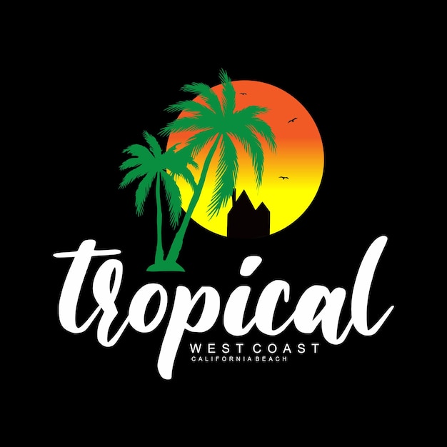 design de ilustração vetorial de paisagem tropical