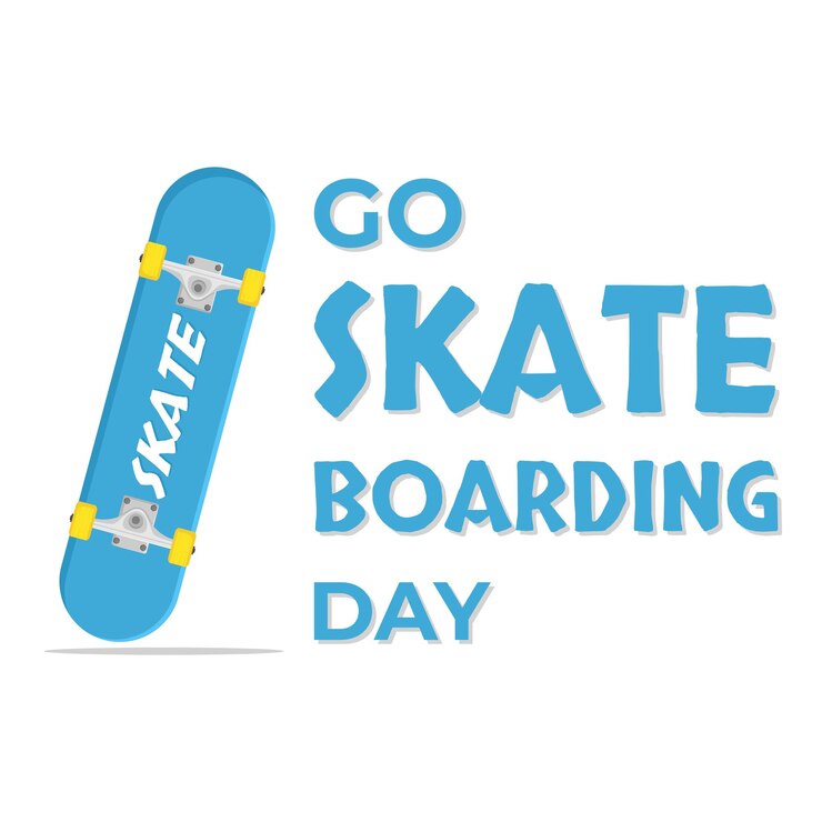 Vetor design de ilustração vetorial de skate bom para o dia de skate go