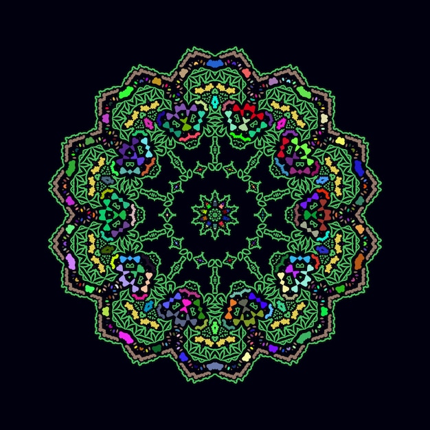 Design de imagem de mandala de luxo colorido