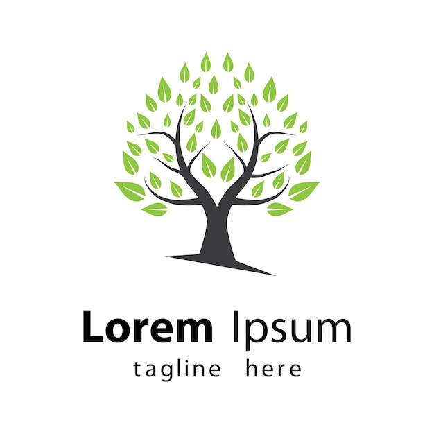 Design de imagens de logotipo de árvore
