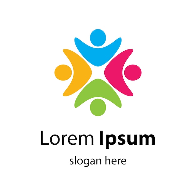 Design de imagens de logotipo de cuidados comunitários
