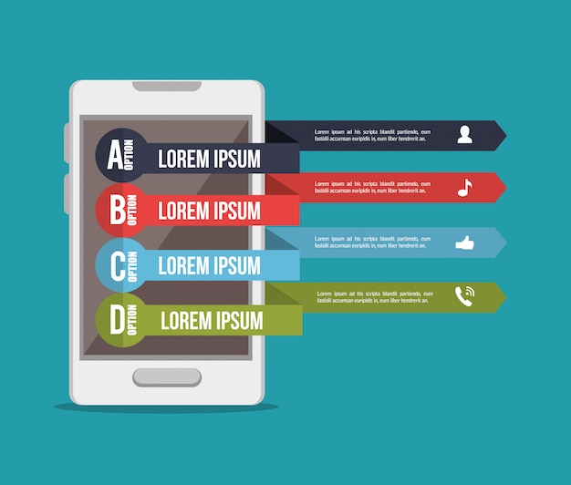 design de infográfico móvel
