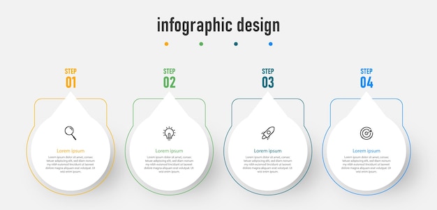 Design de infográficos de linha do tempo vetor premium