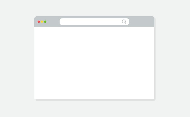 Vetor design de janela do navegador moderno isolado em fundo cinza escuro. maquete de tela de janela da web.