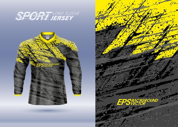 Design de jersey de textura abstrata de esportes de manga comprida para corrida, futebol, jogos, motocross, ciclismo,