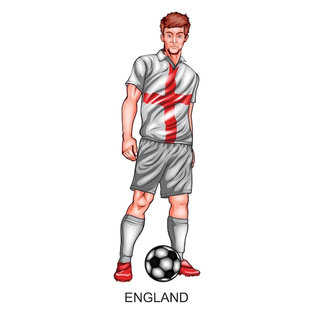 Design de jogador de futebol nacional da inglaterra