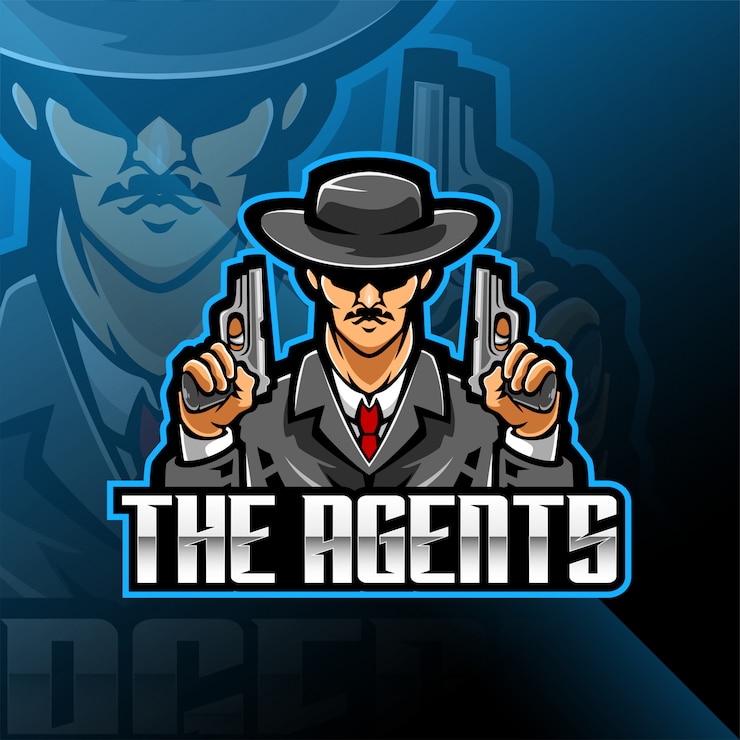 Vetor design de jogos mafia esport mascot logo