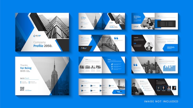 Design de layout de folheto de perfil da empresa design de modelo de folheto de negócios minimalista