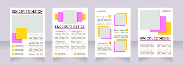 Design de layout de folheto em branco de aplicativo de faculdade de faculdade