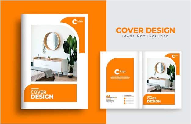 Design de layout de modelo de capa de perfil da empresa ou design de modelo de capa de brochura