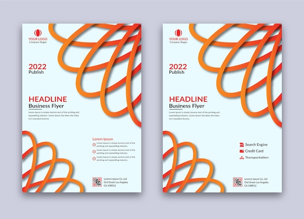 Design de layout de panfleto e capa de negócios e corporativos multiuso vetor grátis