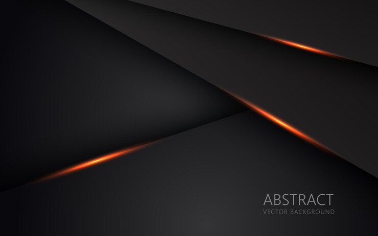 Design de layout de quadro de espaço preto laranja claro abstrato conceito de triângulo de tecnologia fundo de textura cinza vetor eps10