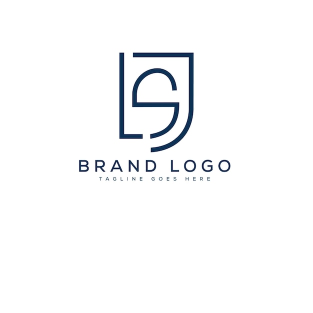 Design de letra ls logotipo projeto de modelo vetorial para marca