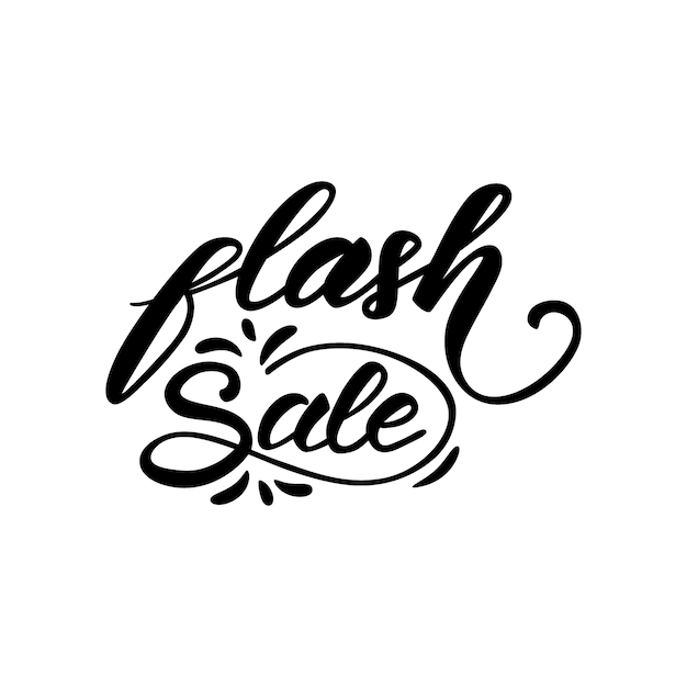 Design de letras com uma frase Flash venda