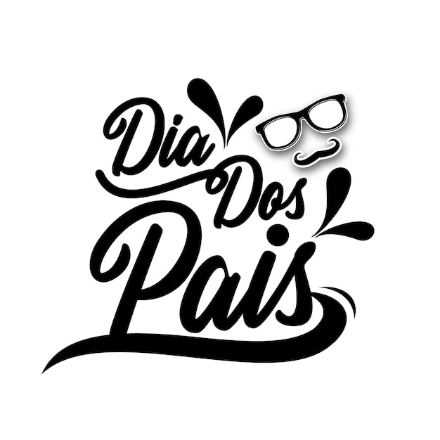 Vetor design de letras dia dos pais