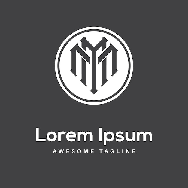 Design de letras do logotipo MM Grátis