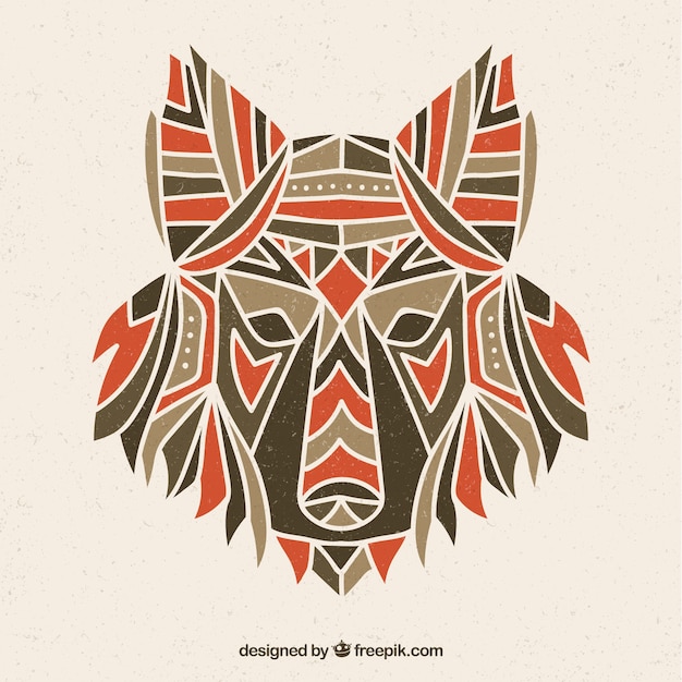 Design de lobo ornamental