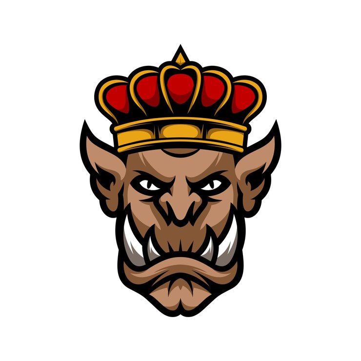 Design de Logo Mascote Rei Ogro