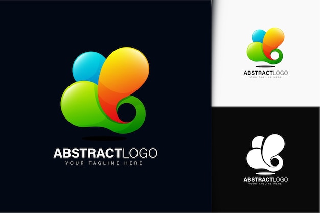 Design de logotipo abstrato com gradiente