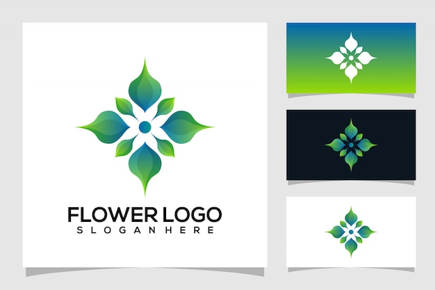 Design de logotipo abstrato flor