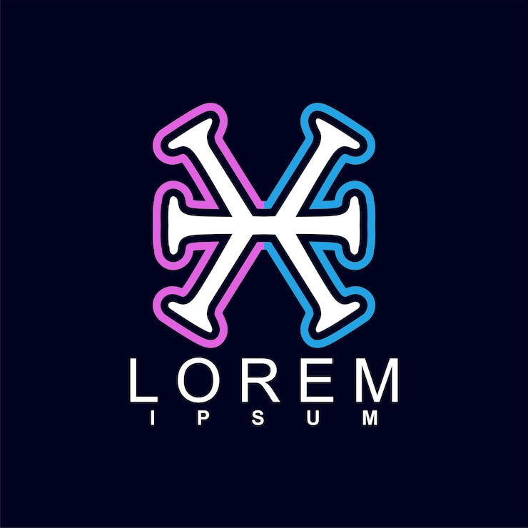 Vetor design de logotipo abstrato logotipo geométrico abstrato único e característico
