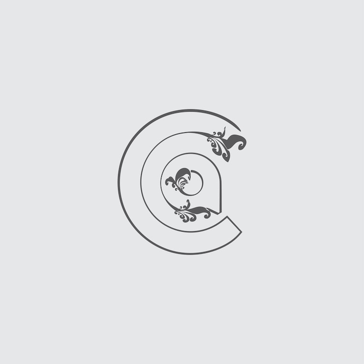 Vetor design de logotipo ac ac letters com folhas em galhos ao redor. ilustração vetorial com letras a e c.