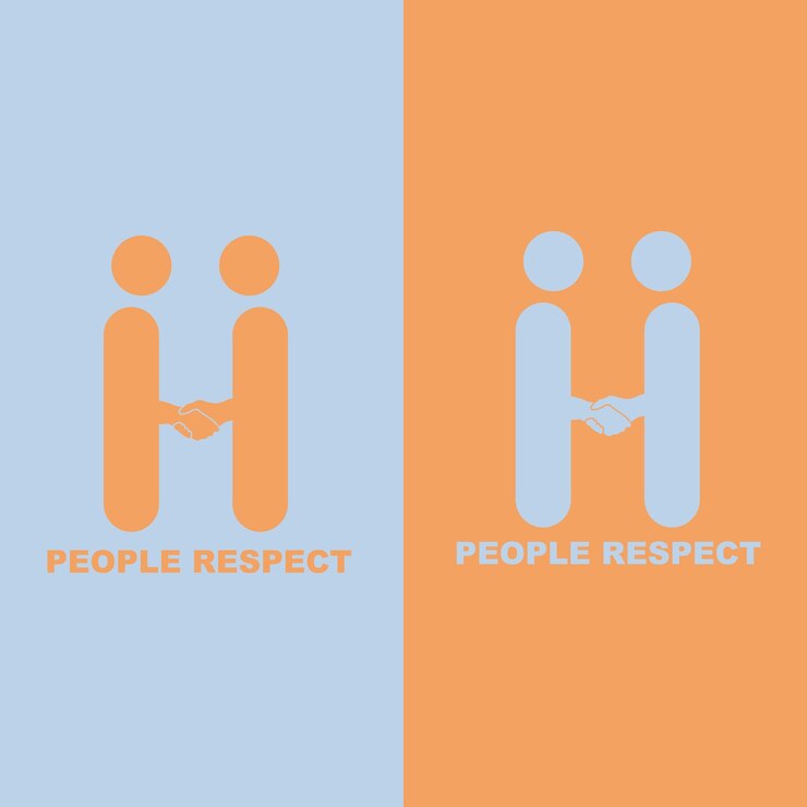 Design de logotipo As pessoas respeitam o bom serviço humano Análise de ícones de símbolos Verificação de saúde do elemento do logotipo
