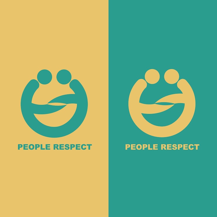 Design de logotipo As pessoas respeitam o bom serviço humano Análise de ícones de símbolos Verificação de saúde do elemento do logotipo