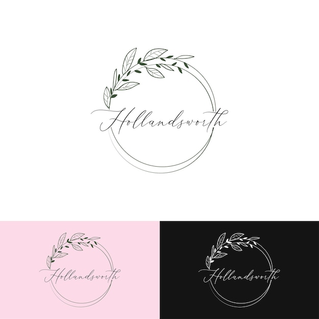 Design de logotipo botânico ou floral